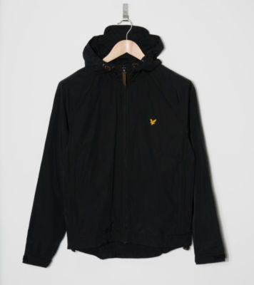 Nylon Hooded Windbreaker Black