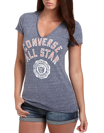 Converse All Star Crest V-Neck T-Shirt