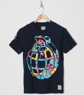 Hibiscus Grenade T-shirt Navy Blue/Multi