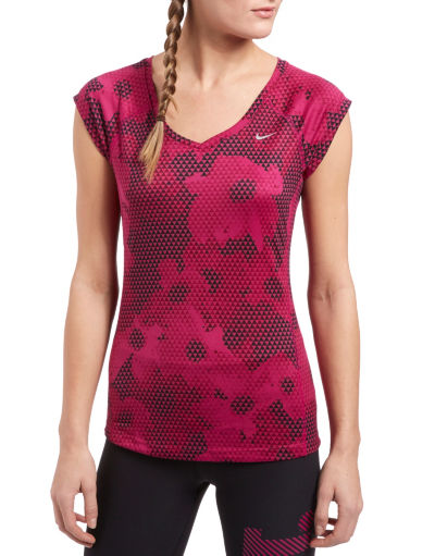 Nike Miler V-Neck Print T-Shirt