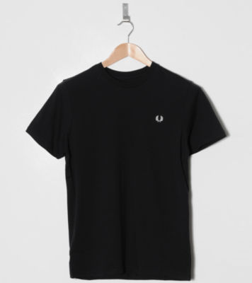 Plain Crew T-Shirt Black/White