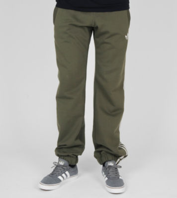 Sport Fleece Track Pants Earth Green/Cream