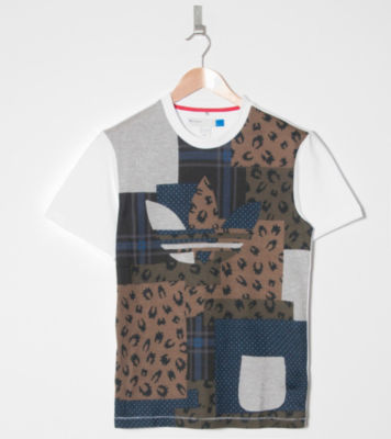 adidas Originals Blue Trefoil Patchwork T-Shirt