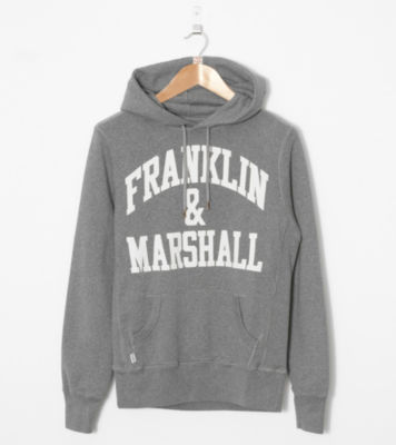 Script Overhead Hoody Grey Marl/Cream