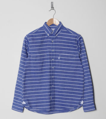 Weaver Utility Long Sleeve Shirt Blue/White