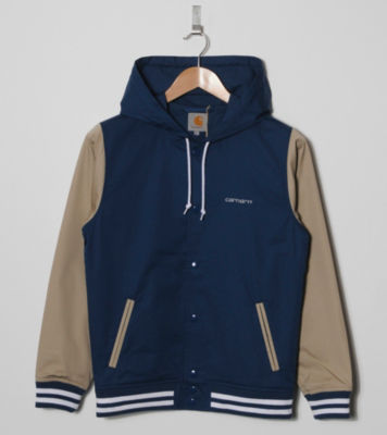 Robson Hooded Jacket Navy/Stone