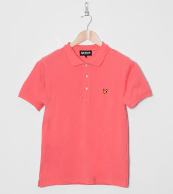 Cotton Pique Polo Shirt Lobster/Gold