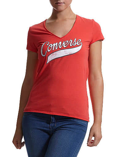 Converse Script V-Neck T-Shirt