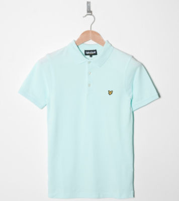 Cotton Pique Polo Shirt Aqua