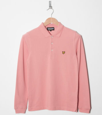 Long Sleeve Pique Polo Shirt Rosette
