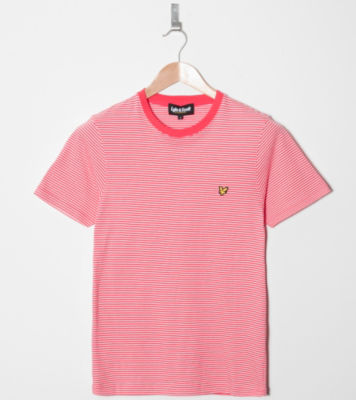 Fine Stripe T-Shirt Pink/White