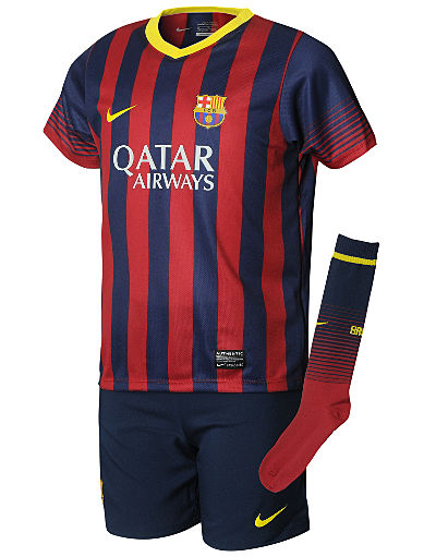 Nike Barcelona 2013/14 Home Childrens Kit