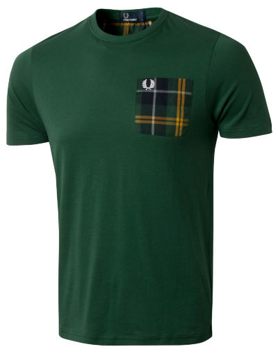 Fred Perry Checked Pocket T-Shirt Junior
