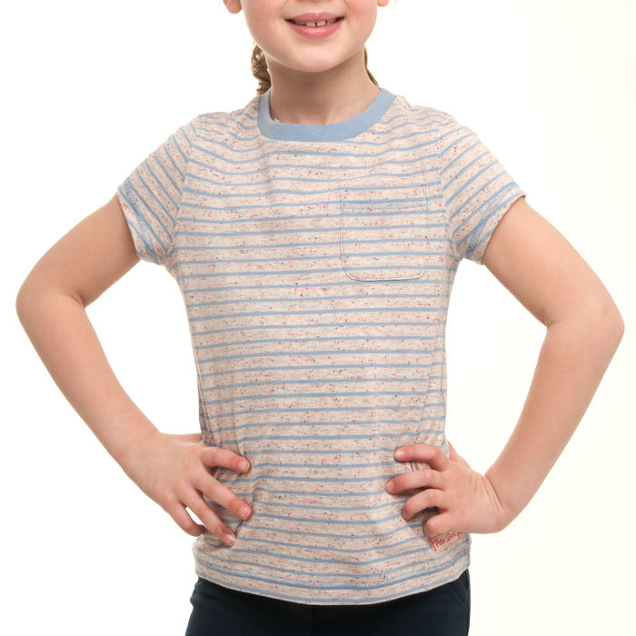 Girls Neppy Yarn Pocket T-Shirt