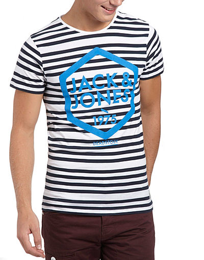 Jack and Jones Linear Stripe T-Shirt