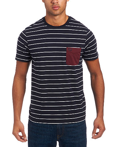 Sharp Striped Pocket T-Shirt