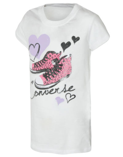Converse Girls Leopard T-Shirt Childrens
