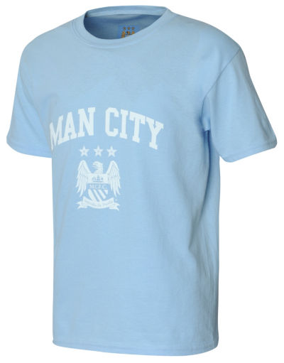 Official Team Manchester City Crest T-Shirt Junior