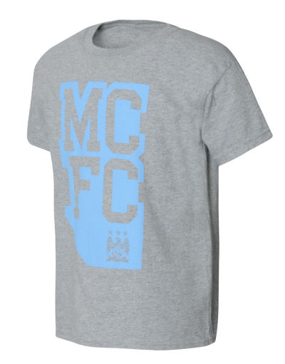 Official Team Manchester City Block T-Shirt Junior
