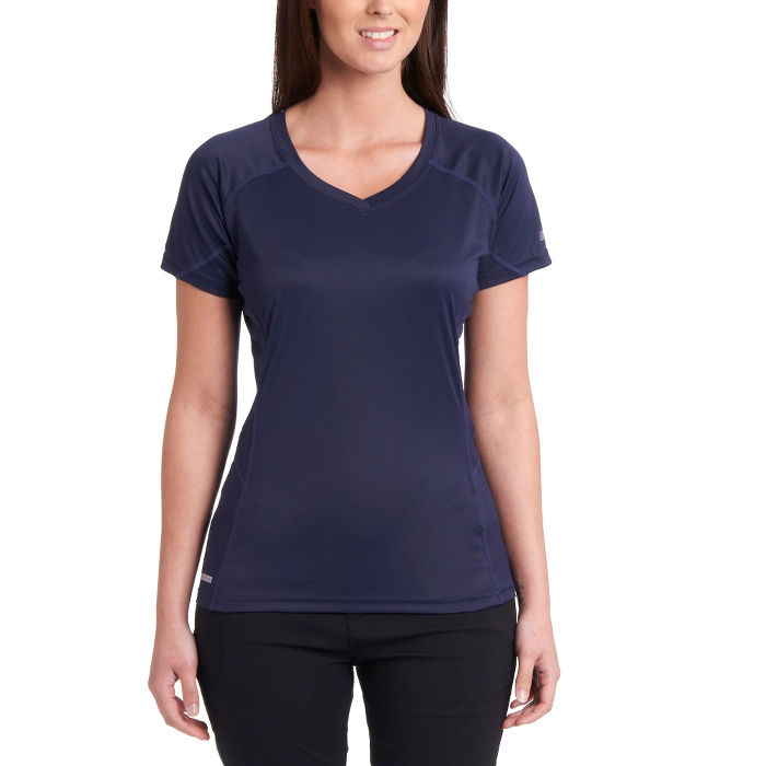 Womens Short Sleeve V Neck Technical T-Shirt