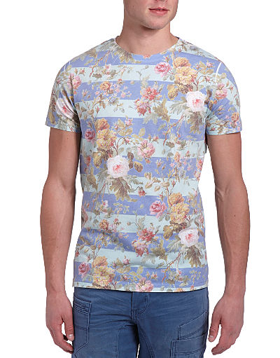 Nector Stripe Floral T-Shirt