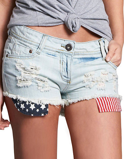 BLONDE & BLONDE Americana Denim Shorts