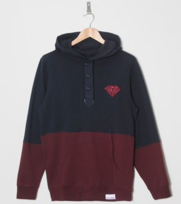 Diamond Supply Split Henley Overhead Hoody