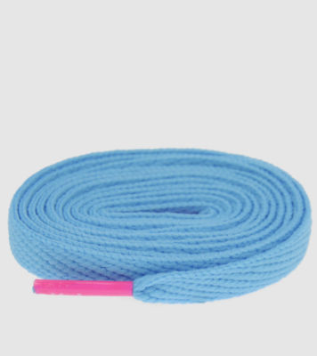 Flattie Laces Marine Blue/Neon Pink