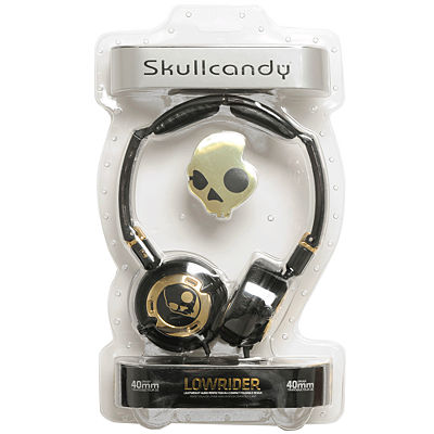 Skullcandy Earbud on Skullcandy Lowrider Headphones