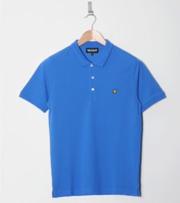 Cotton Pique Polo Shirt Ocean Blue