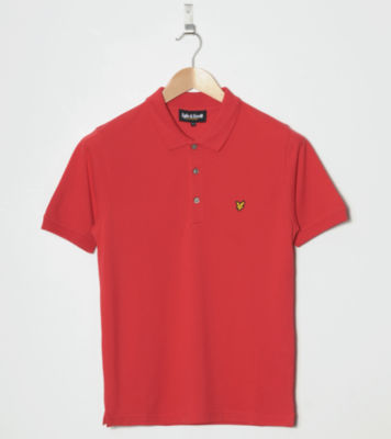 Cotton Pique Polo Shirt Red/Red