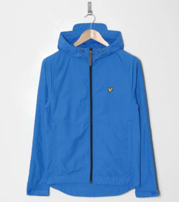 Nylon Hooded Windbreaker Ocean Blue/Black
