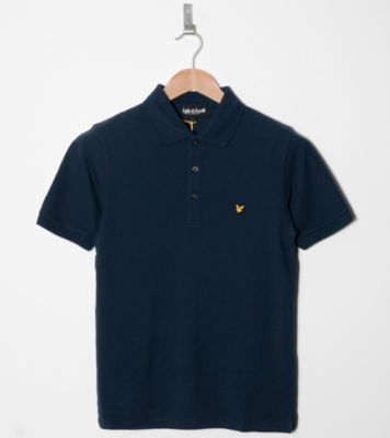 Cotton Pique Polo Shirt Navy