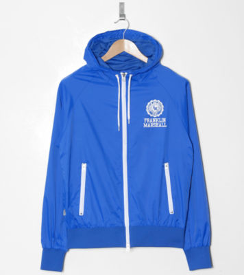 Hooded Wind Jacket Royal Blue/White