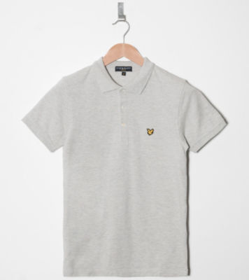 Cotton Pique Polo Shirt Grey Marl/Yellow