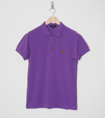 Cotton Pique Polo Shirt Iodine/Yellow