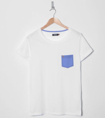 Steele Pocket T-Shirt White/Chambray Blue