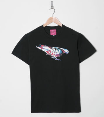 Feathers T-Shirt Black/Red/Multi