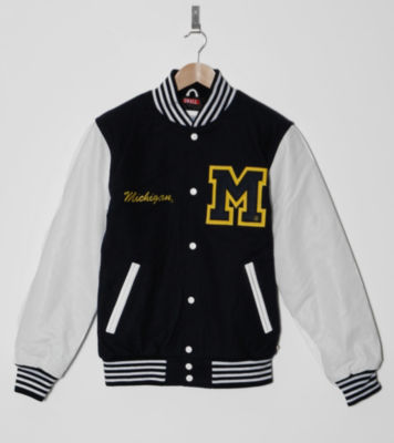 Varsity Baseball Jacket Navy/White